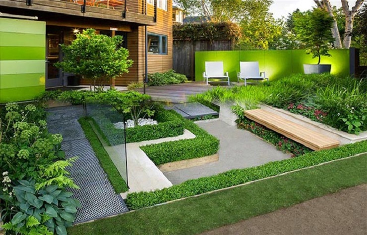 7 nguyên tắc và 3 chú ý cần biết khi thiết kế sân vườn đẹp đơn giản